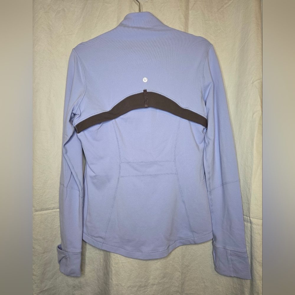G329. RARE Lululemon Define Full Zip Jacket *LUON in Lt Blue/Dk Gray - Size 10 - Picture 2 of 8
